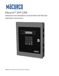 Thumbnail of document Manual - DVP-120 Detection Ventilation Control Panels